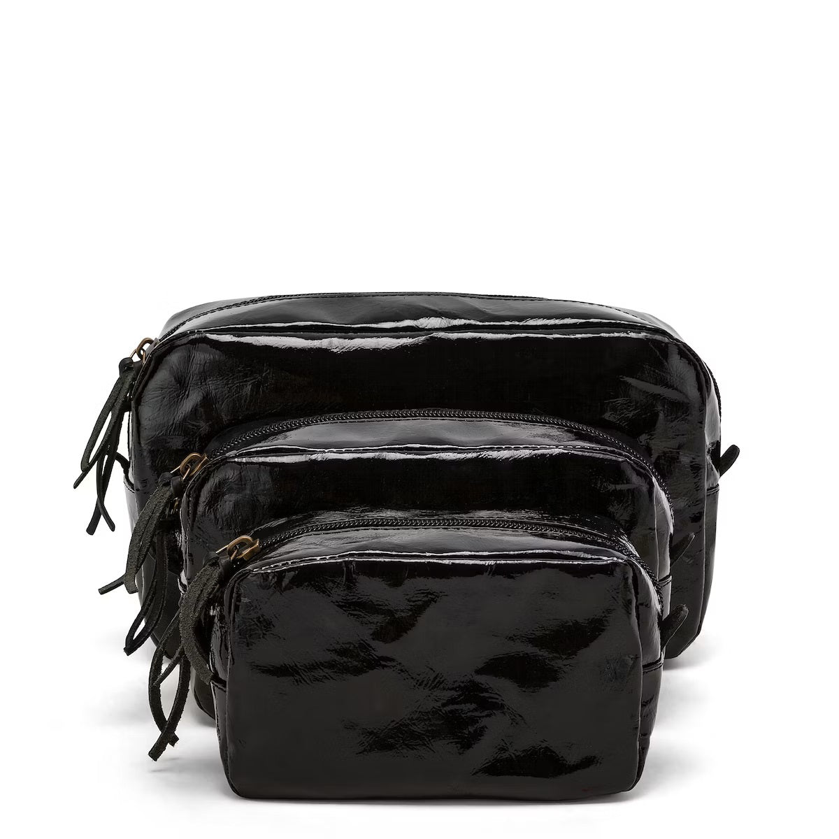 Kozmetická taštička čierna lesklá