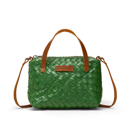 Taštička GEMMINA zelená prepletaná 