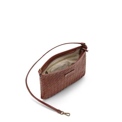 Taštička LOLA hnedá prepletaná