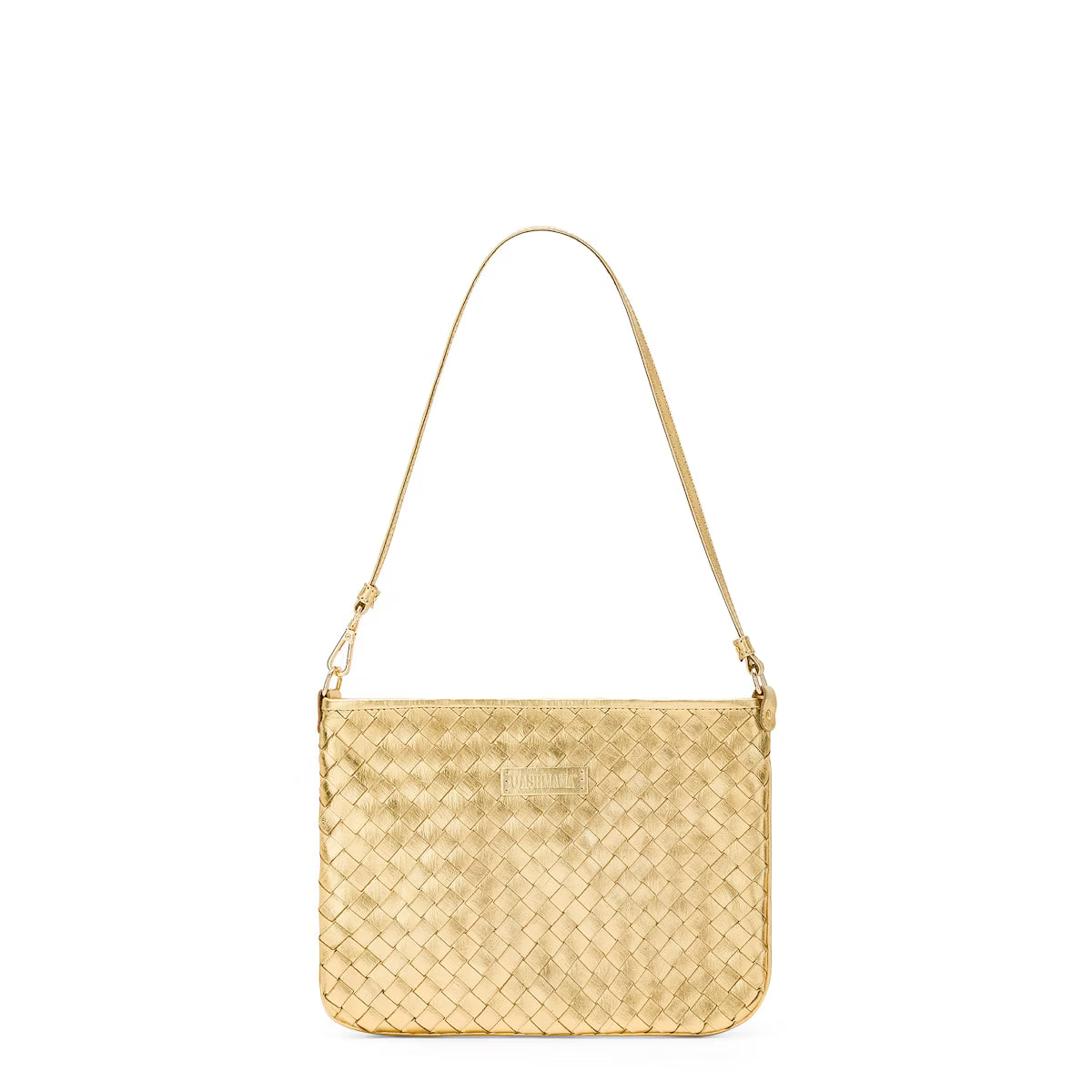 Taštička LOLA platina-metalická prepletaná