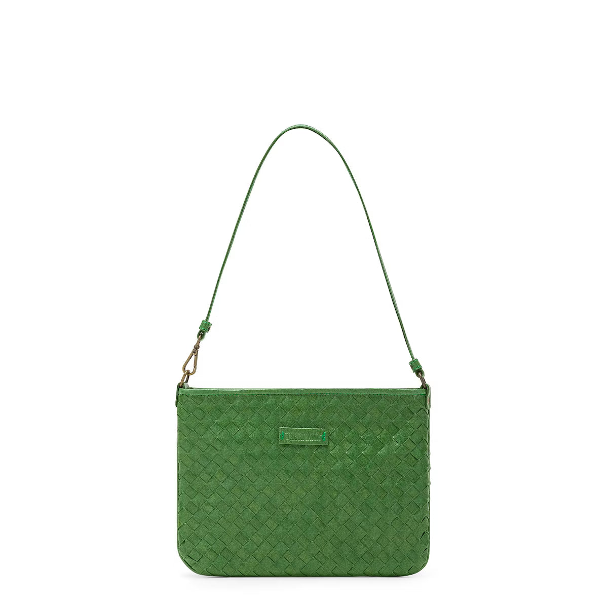 Taštička LOLA prepletaná zelená