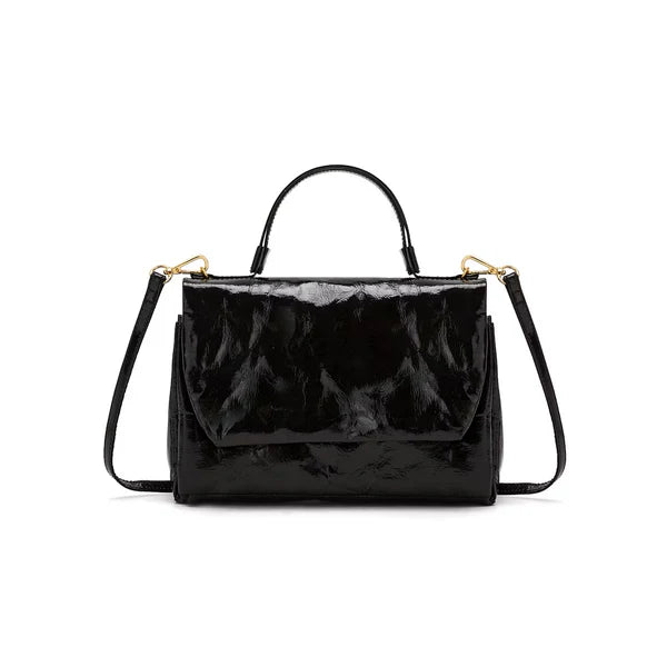 Taštička TERME veľká čierna lesklá