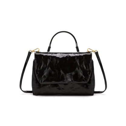 Taštička TERME veľká čierna lesklá