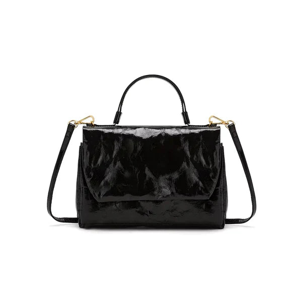 Taštička TERME  veľká čierna lesklá