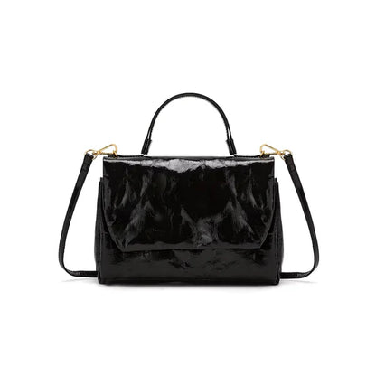 Taštička TERME  veľká čierna lesklá