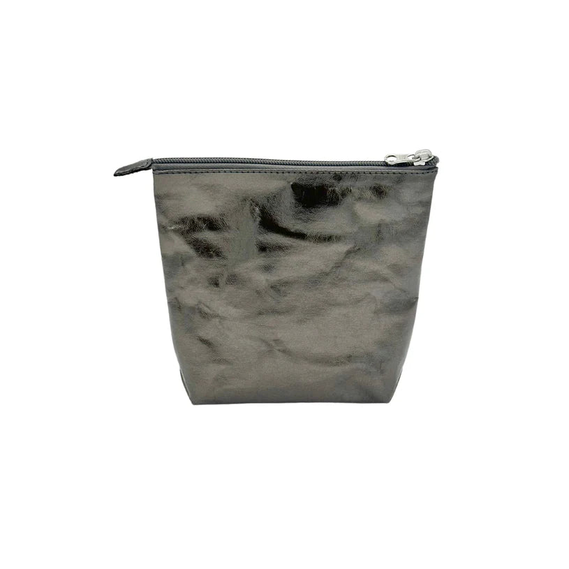 Taštička TROUSSE tmavosivá-metalická