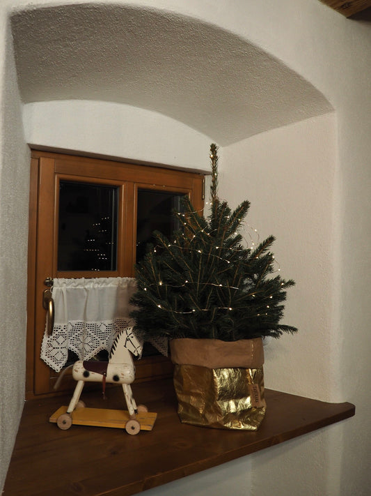 Vrecko z prateľného papiera zlatá-metalická