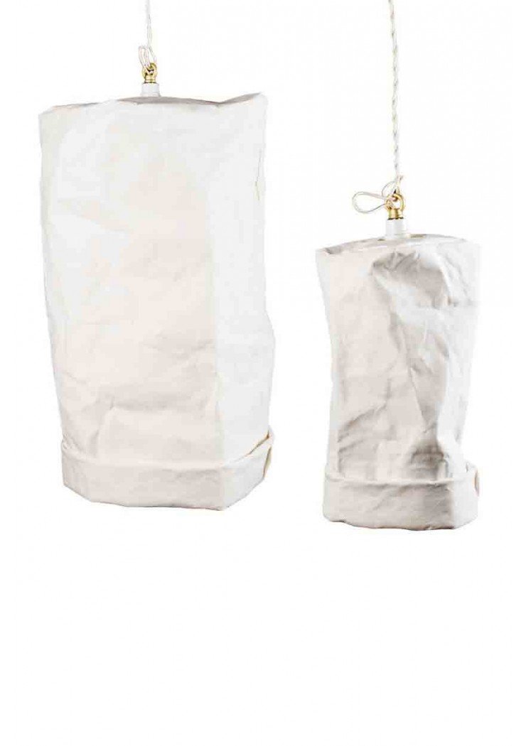 Lampa z prateľného papiera biela