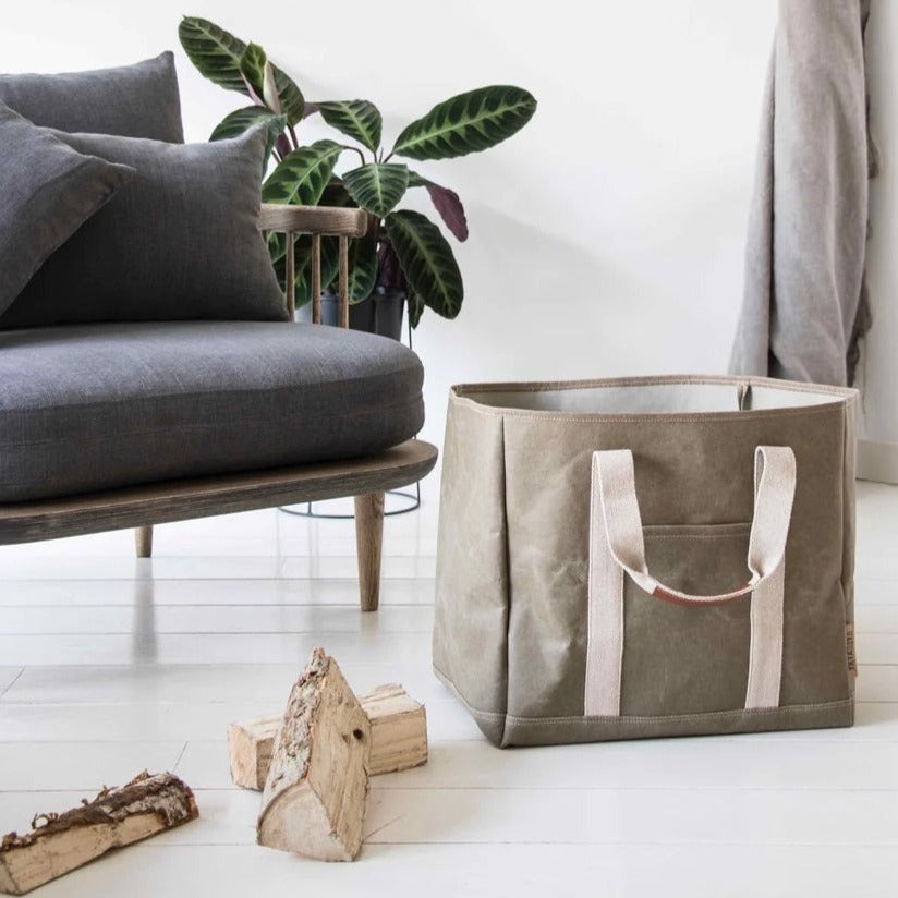 Taška na drevo olivová