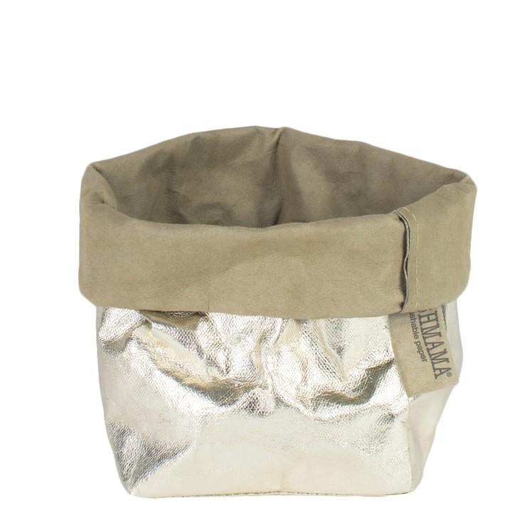 Vrecko z prateľného papiera platina-metalická