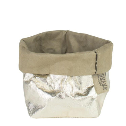 Vrecko z prateľného papiera platina-metalická