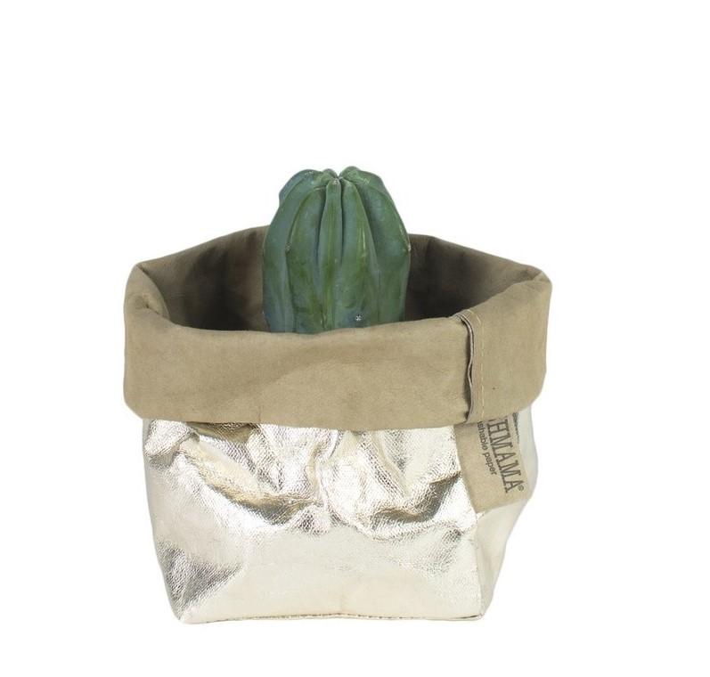 Vrecko z prateľného papiera platina-metalická