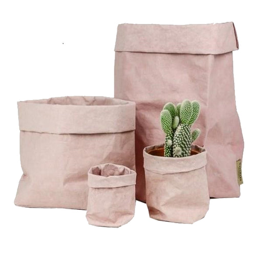 Vrecko z prateľného papiera ružová