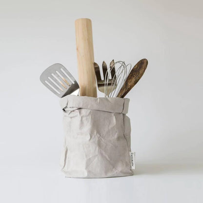 Vrecko z prateľného papiera svetlosivá