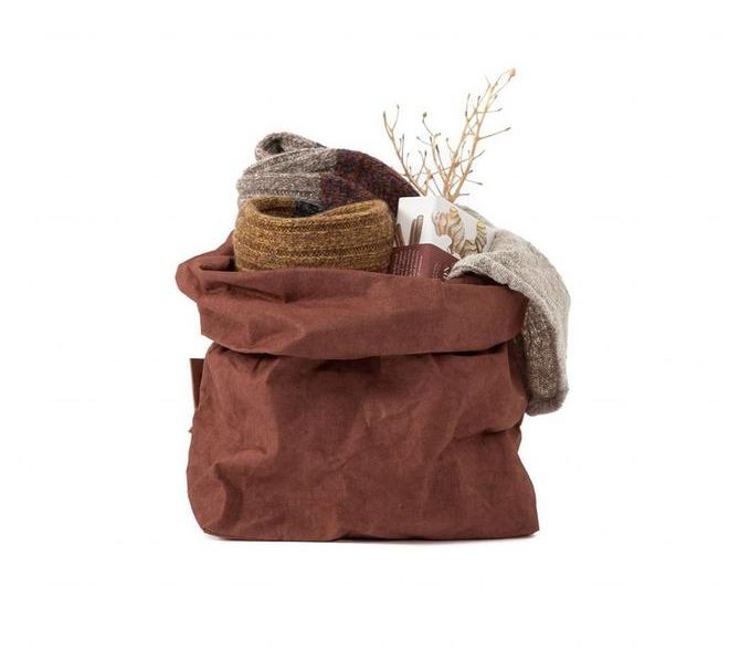 Vrecko z prateľného papiera tmavohnedá