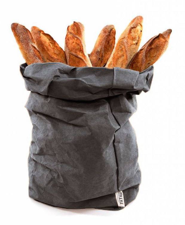 Vrecko z prateľného papiera tmavosivá