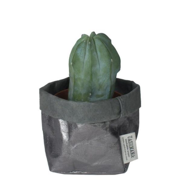 Vrecko z prateľného papiera tmavosivé-metalické