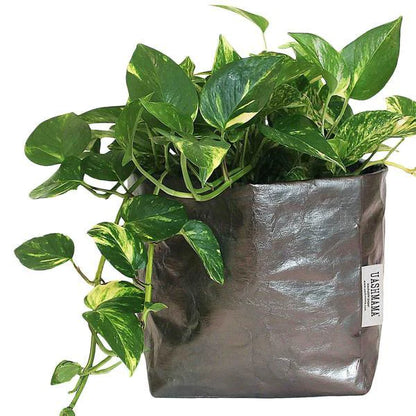 Vrecko z prateľného papiera tmavosivé-metalické