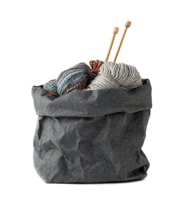 Vrecko z prateľného papiera tmavosivá