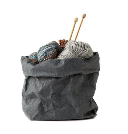 Vrecko z prateľného papiera tmavosivá